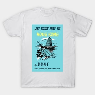 Hong Kong Vintage Travel Poster T-Shirt